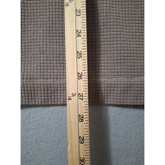 Orvis Trout Bum Sweater Mens Brown Large 1/4 Zip Waffle Fleece Pullover - Picture 6 of 7